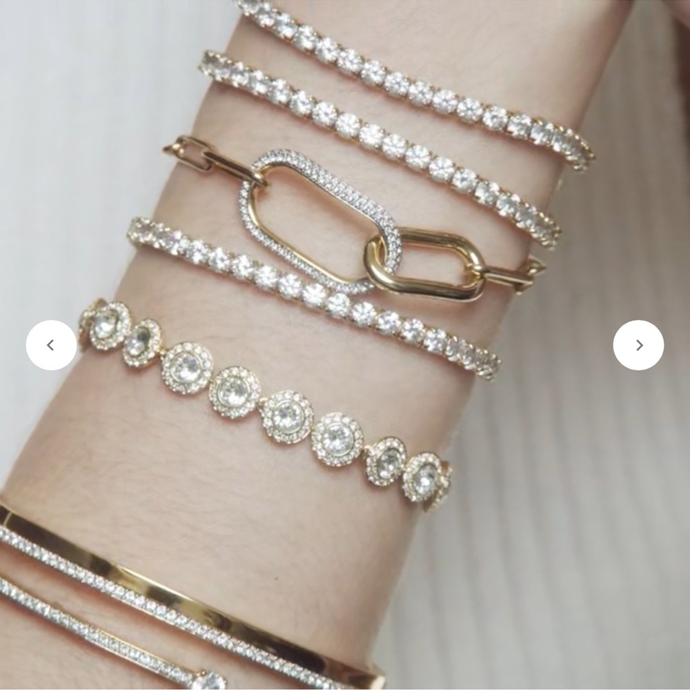 NWT Swarovski Una Angelic bracelet, White, Rose gold tone plated. $269